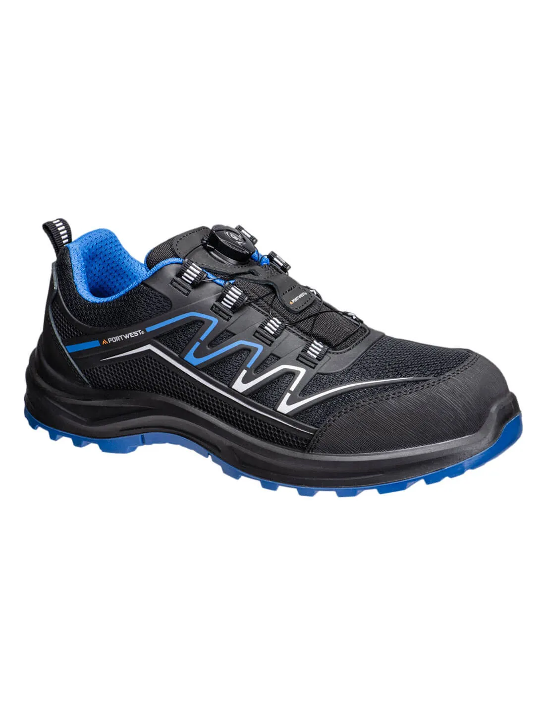 basket composite s1ps esd sr fo - taille 37 - noir/bleu - portwest