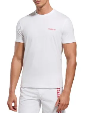 Bikkembergs Vertical Stripes T-Shirt En Cotton Blanc - Achetez À Prix Outlet!