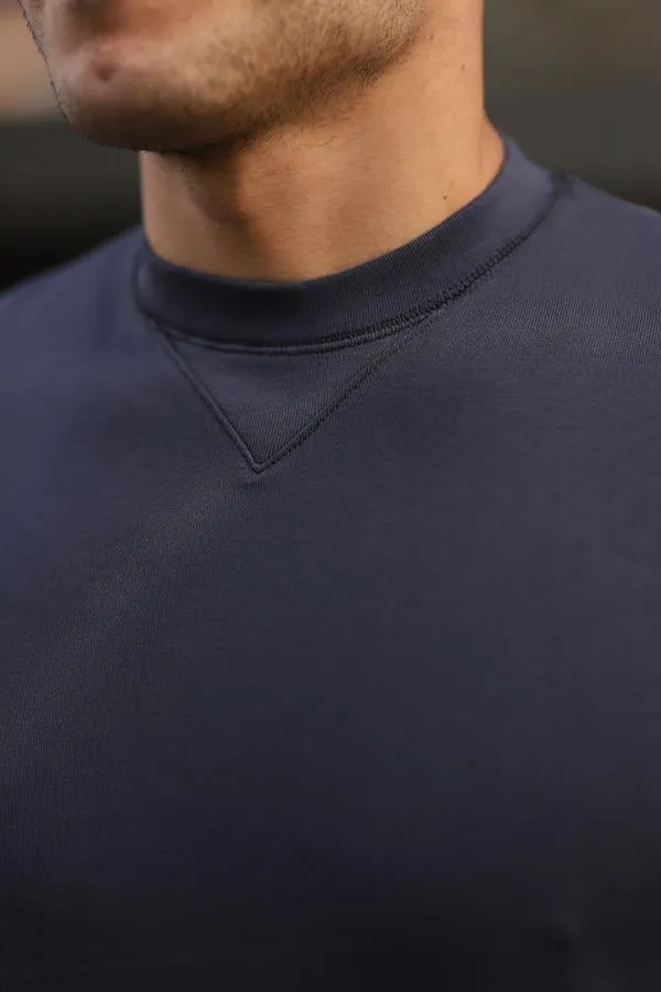 bisiklet yaka basic sweatshirt