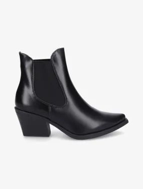 Bottines pointues patinées - Noir