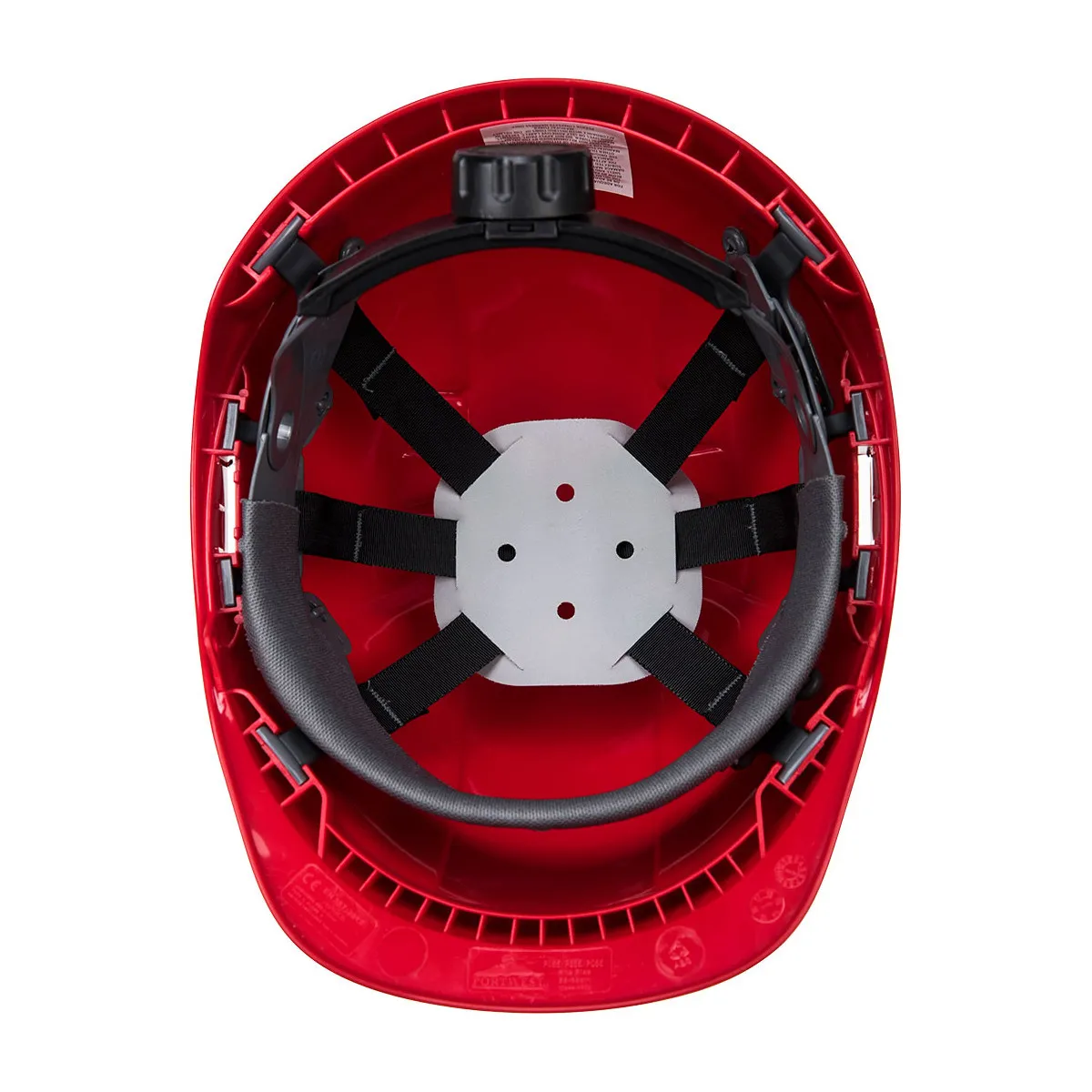 Casque endurance rouge avec porte-badge Portwest