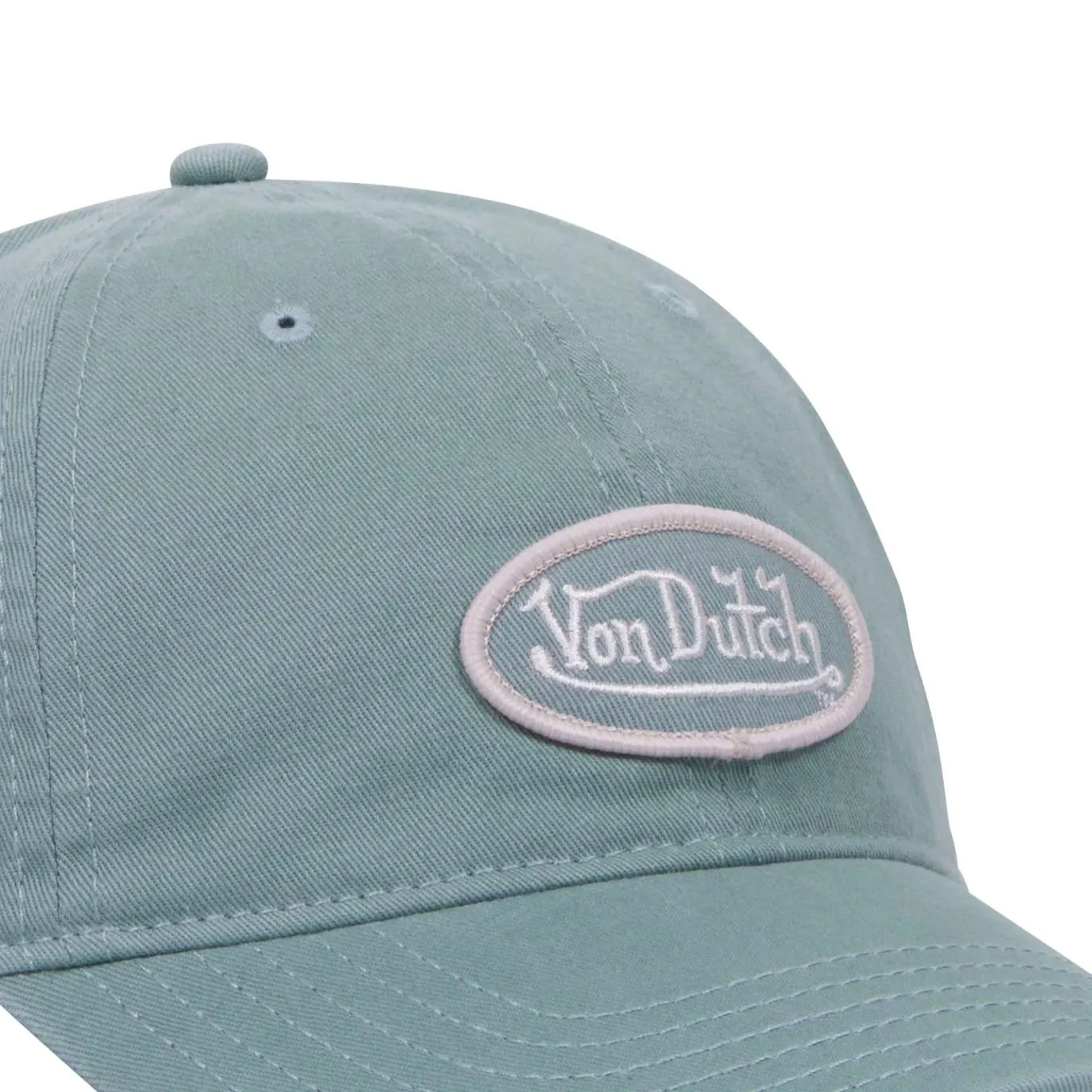 Casquette Vondutch Verte Dad cap Strapback / Boucle LOG