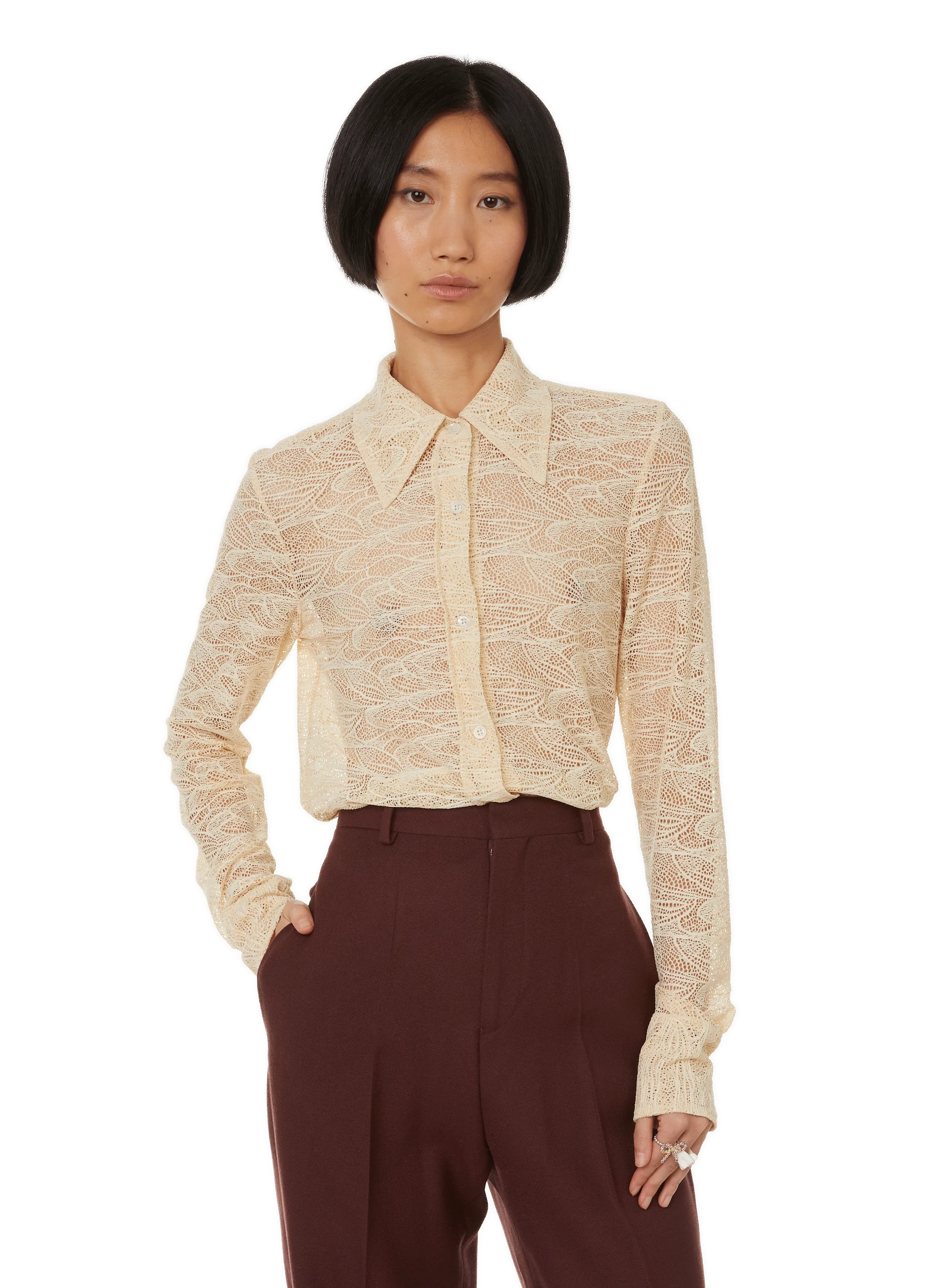 CHEMISE EN DENTELLE - BITE STUDIOS pour FEMME | Printemps