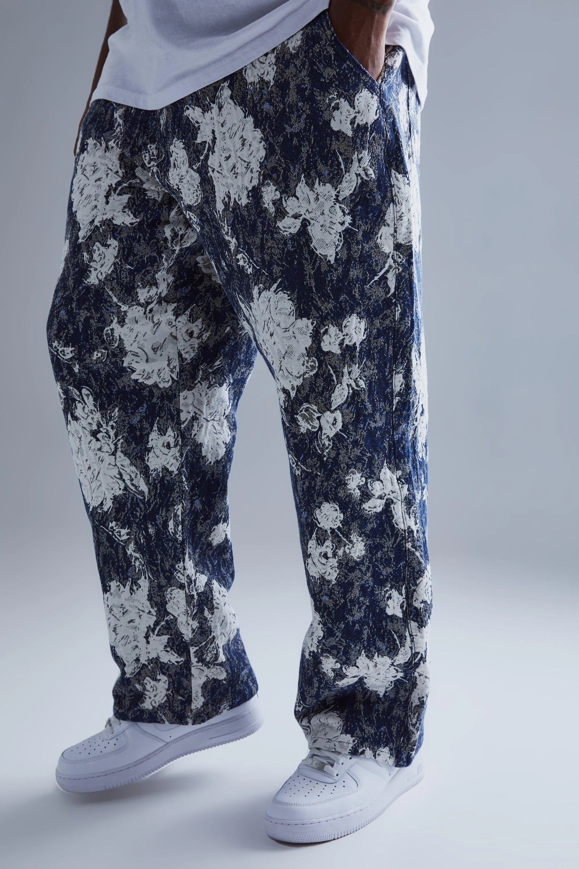 Grande taille - Pantalon ample à imprimé tapisserie