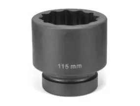 Grey Pneumatic 7280M Douille à chocs 80mm x 12 pans courte à prise 2-1/2"