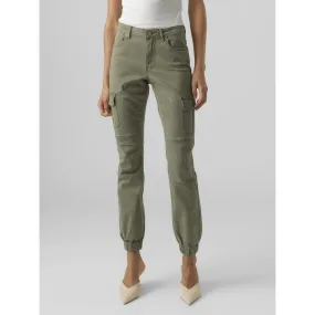 Jean slim taille moyenne vert foncé en coton | 3 Suisses