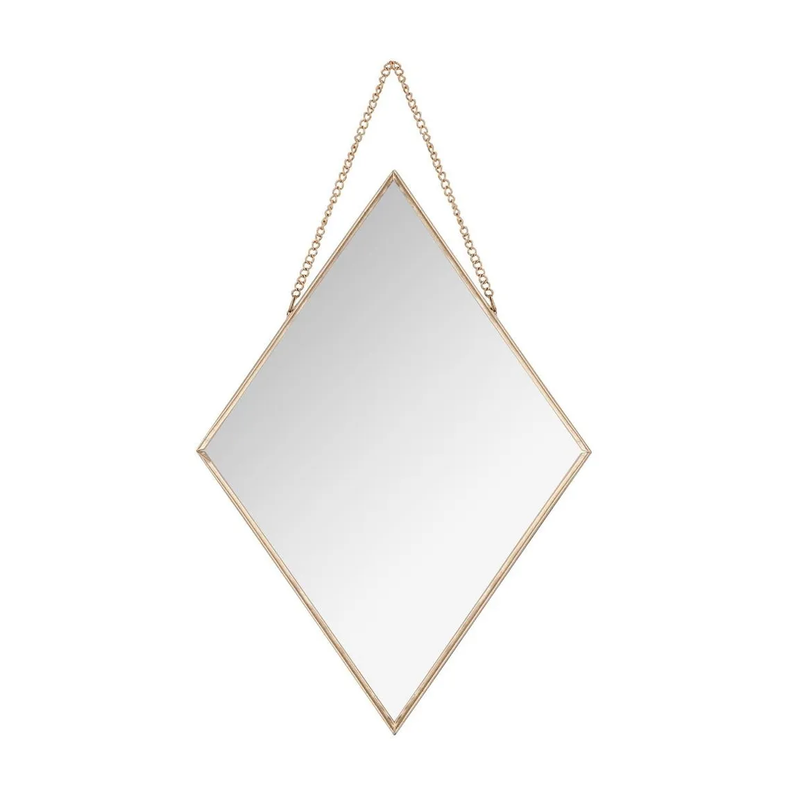 Lot de 3 miroirs losanges métal chaîne Doré | 3 Suisses