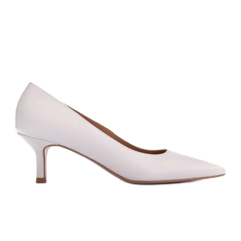 Marco Shoes Escarpins élégants avec un talon plus bas blanche
