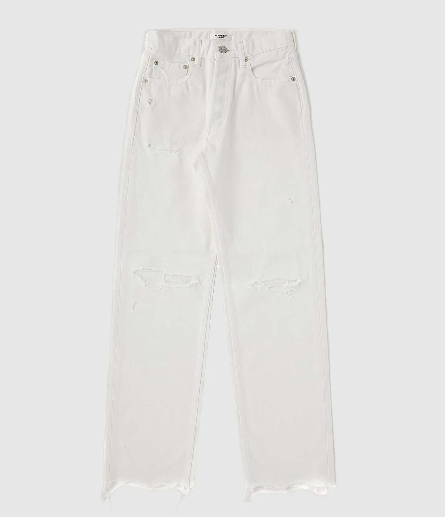 MOUSSY VINTAGE Partager  Jean Odessa Wide Straight Denim Blanc  