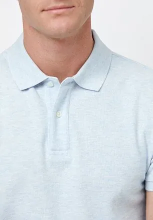 Profuomo Piqué Poloshirt Bleu Clair PPVJ10040P-M1 commander