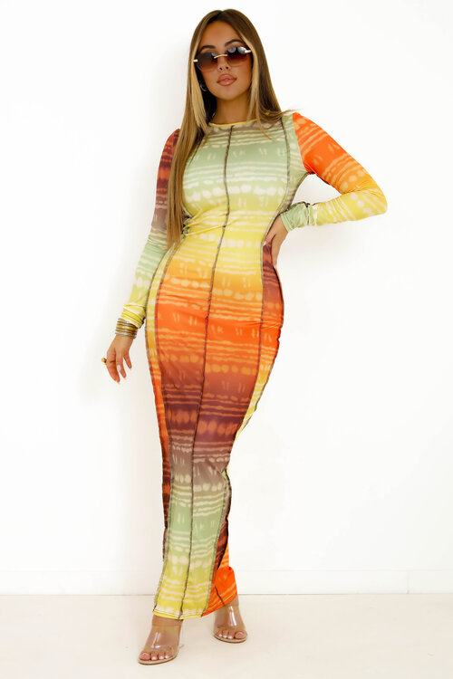 Robe Longue Moulante Tie & Die