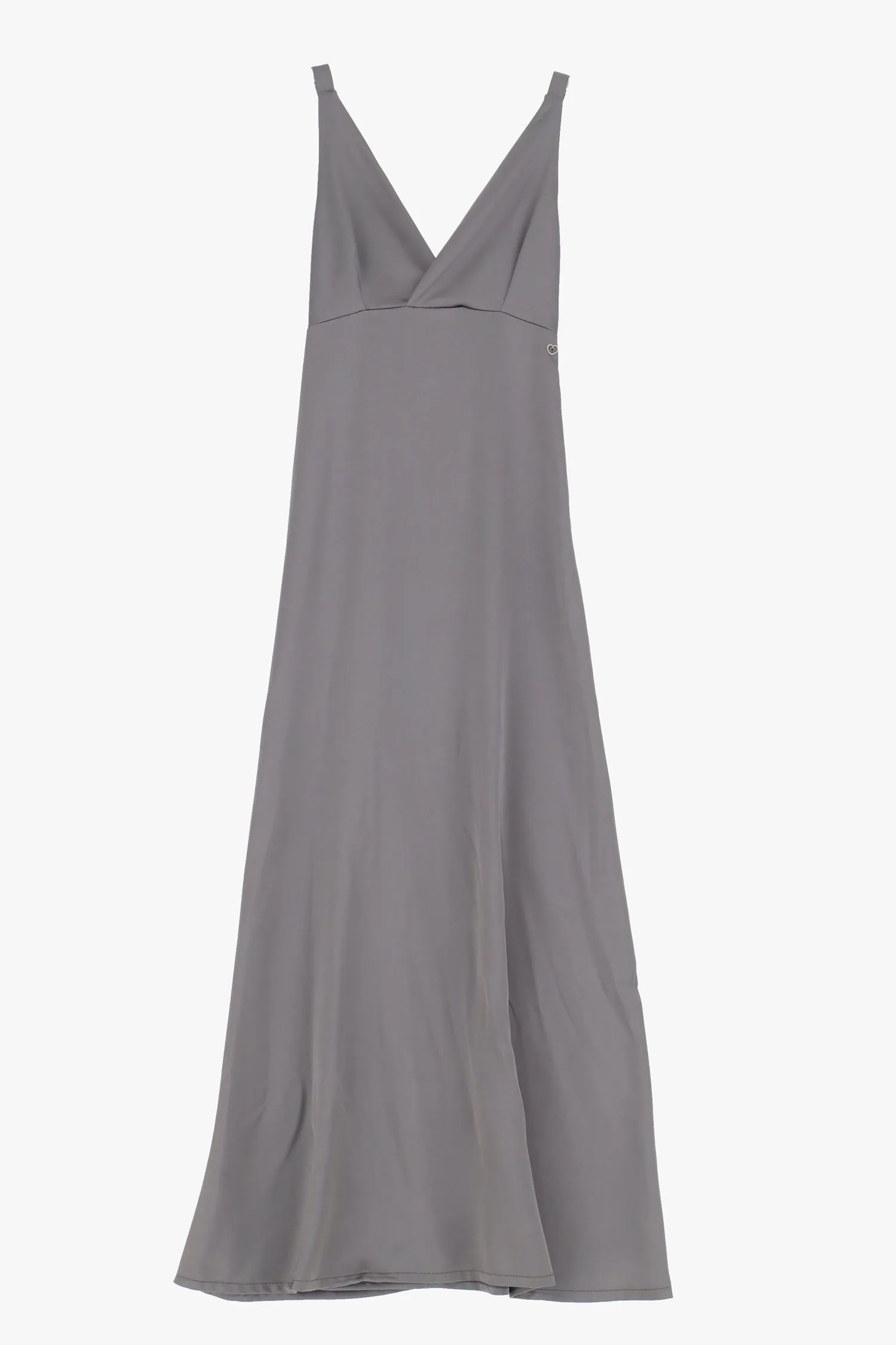 Robe longue à encolure en v profonde