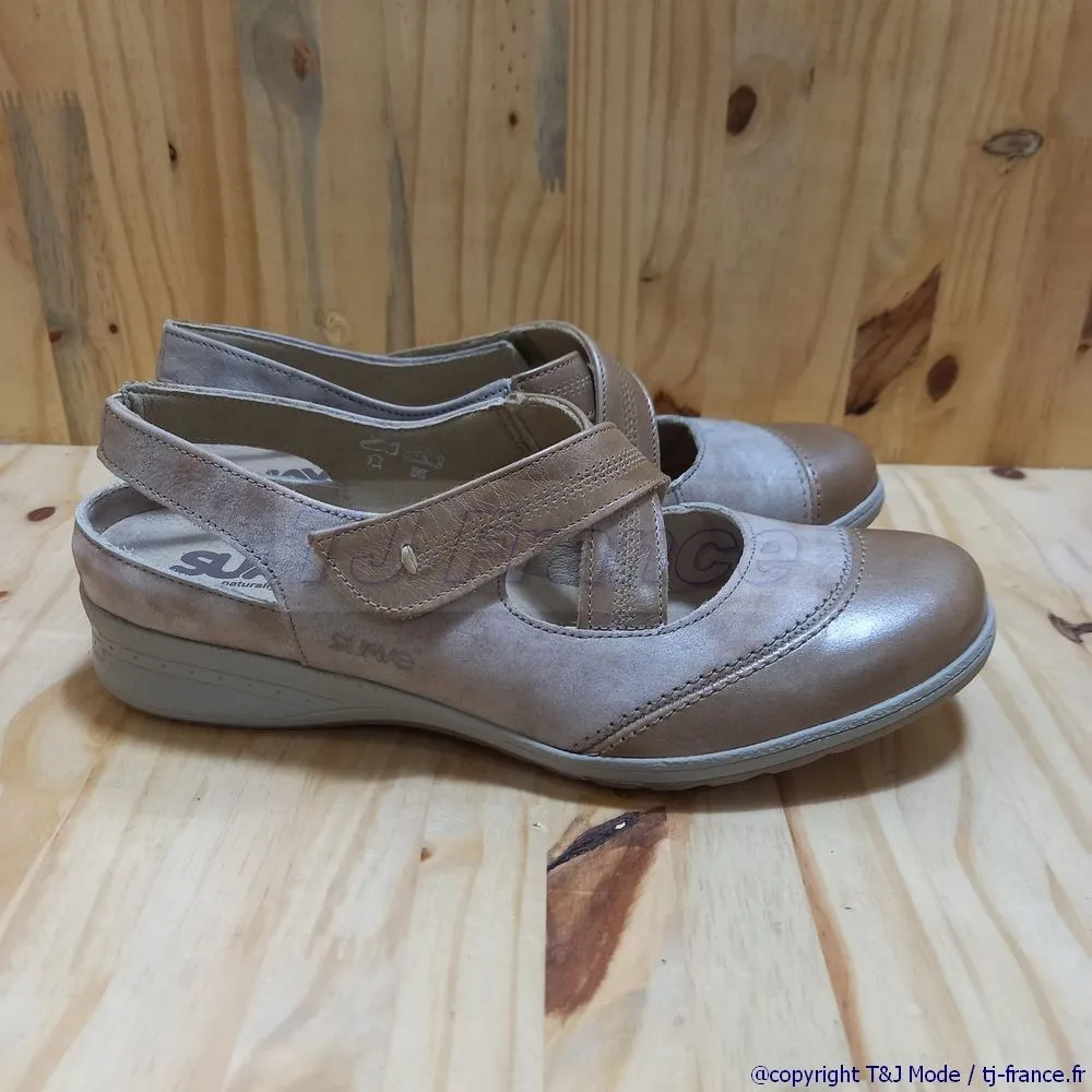 Sandale femme confort en cuir avec semelle amovible - Suave 7501