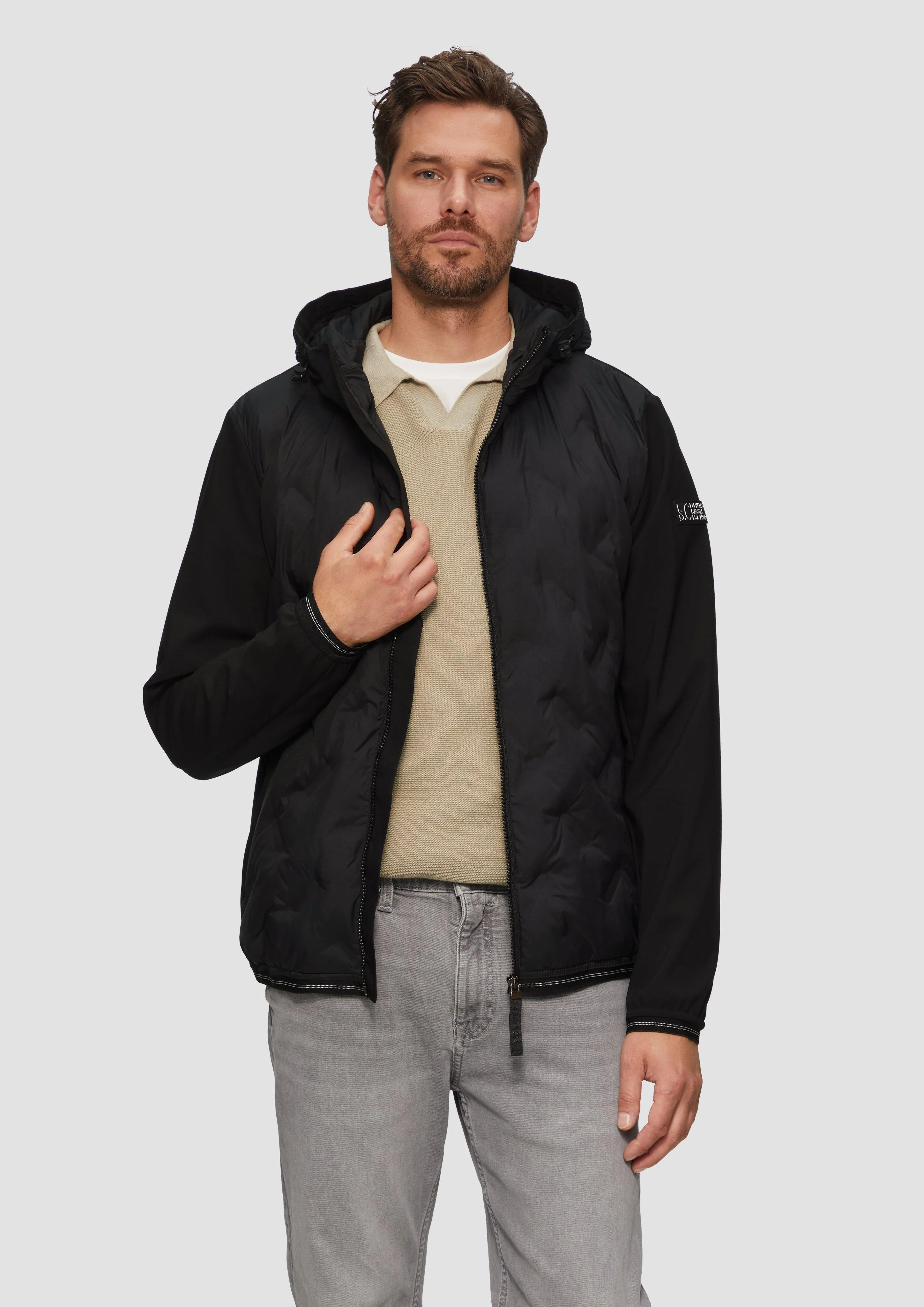 Veste rembourrée en tissus mélangés